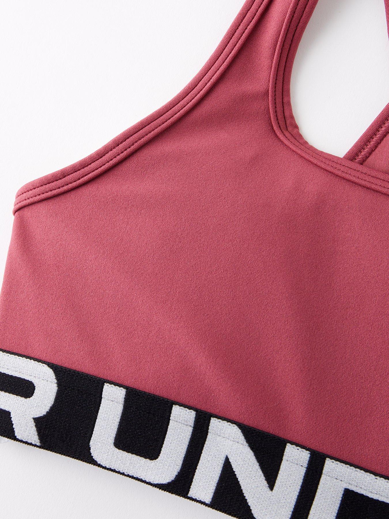 Image 3 of 4 of UNDER ARMOUR Junior Girls Training Crossback Bra - Burgundy