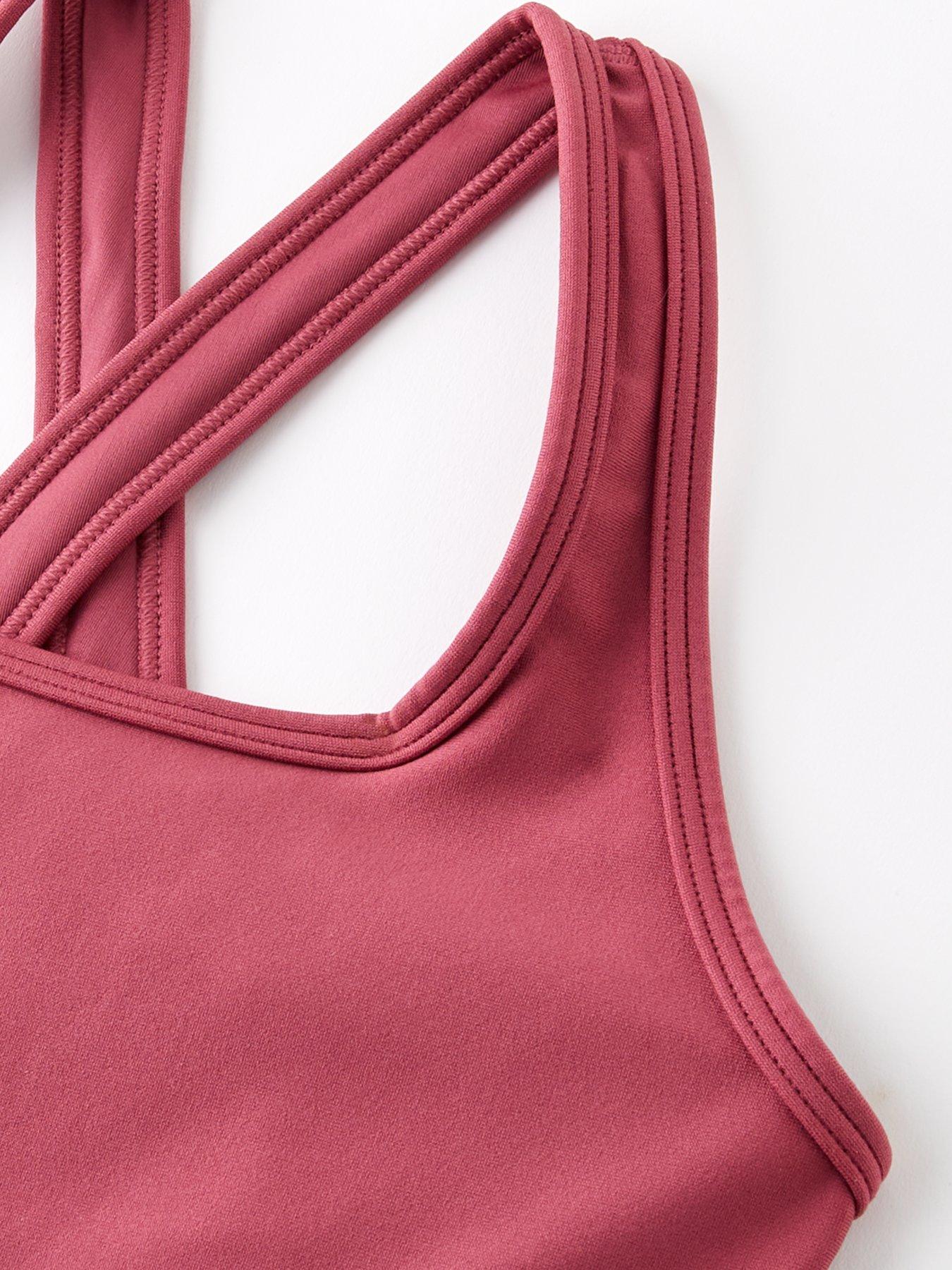 Image 4 of 4 of UNDER ARMOUR Junior Girls Training Crossback Bra - Burgundy