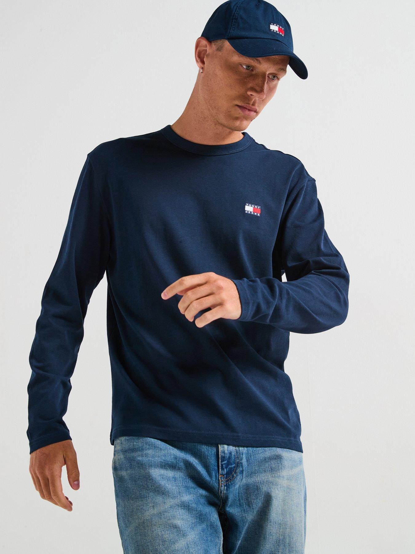 undefined Badge Long Sleeve T-Shirt - Navy