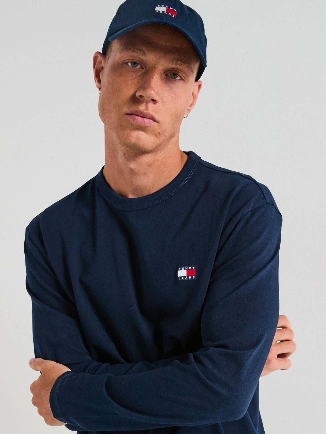 Image 4 of 4 of Tommy Jeans Badge Long Sleeve T-Shirt - Navy