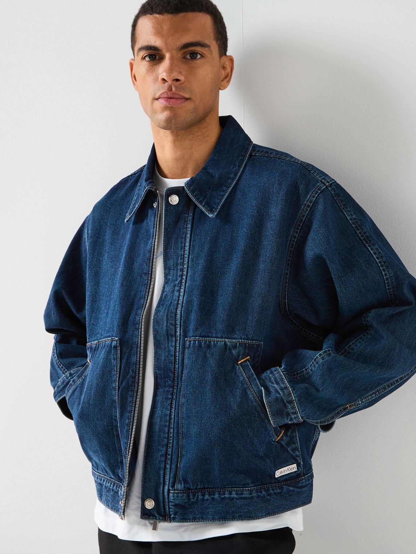  image of calvin-klein-jeans-workwear-denim-jacket-blue