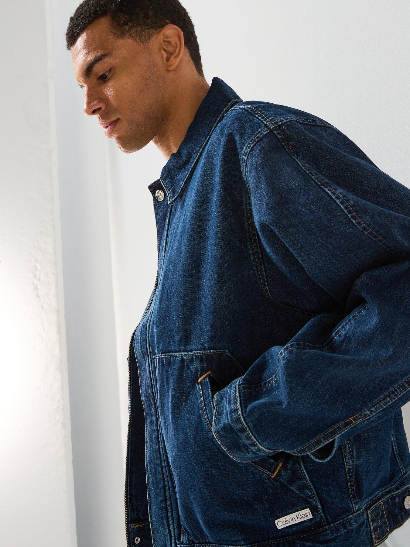  image of calvin-klein-jeans-workwear-denim-jacket-blue