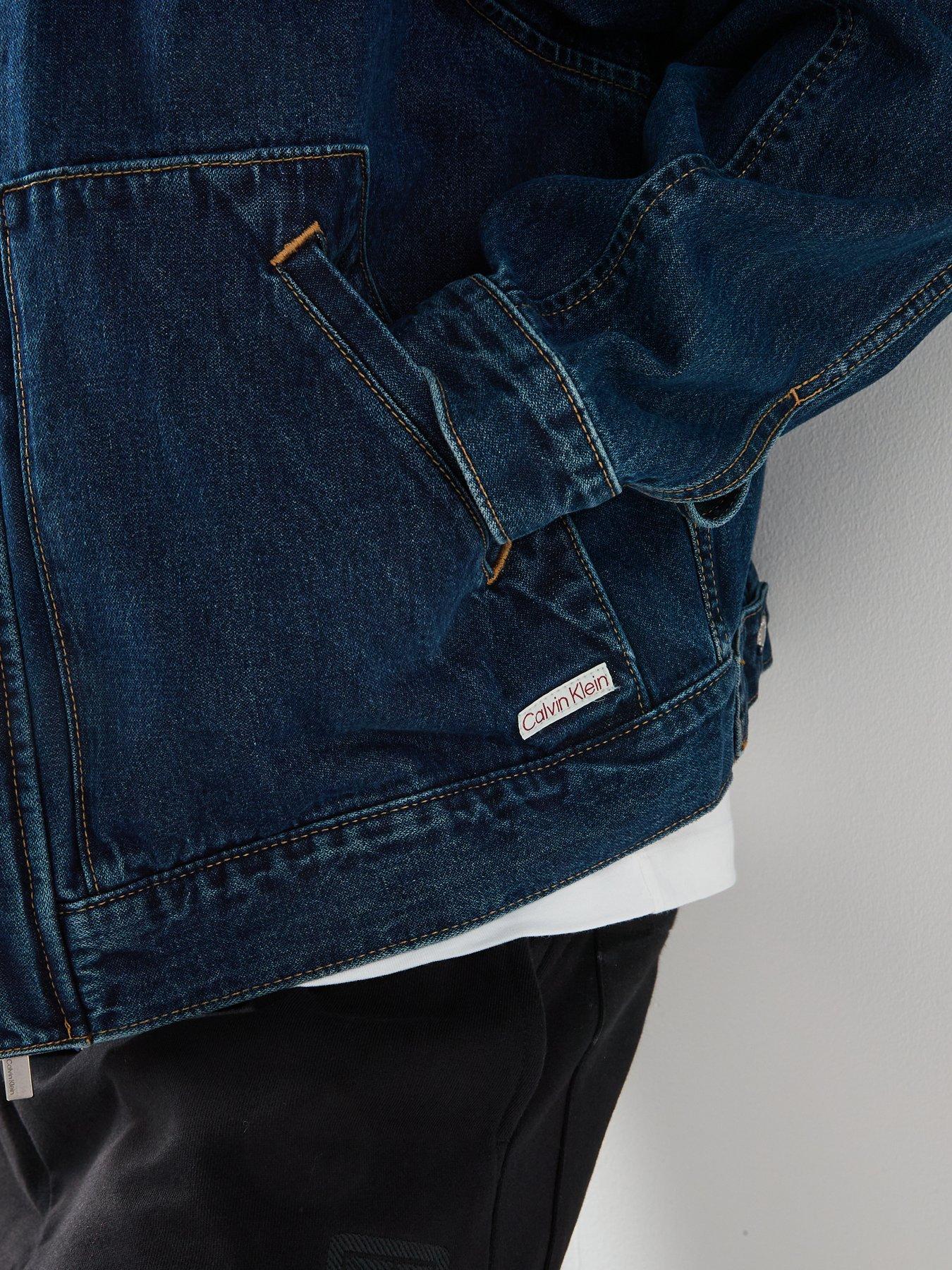  image of calvin-klein-jeans-workwear-denim-jacket-blue