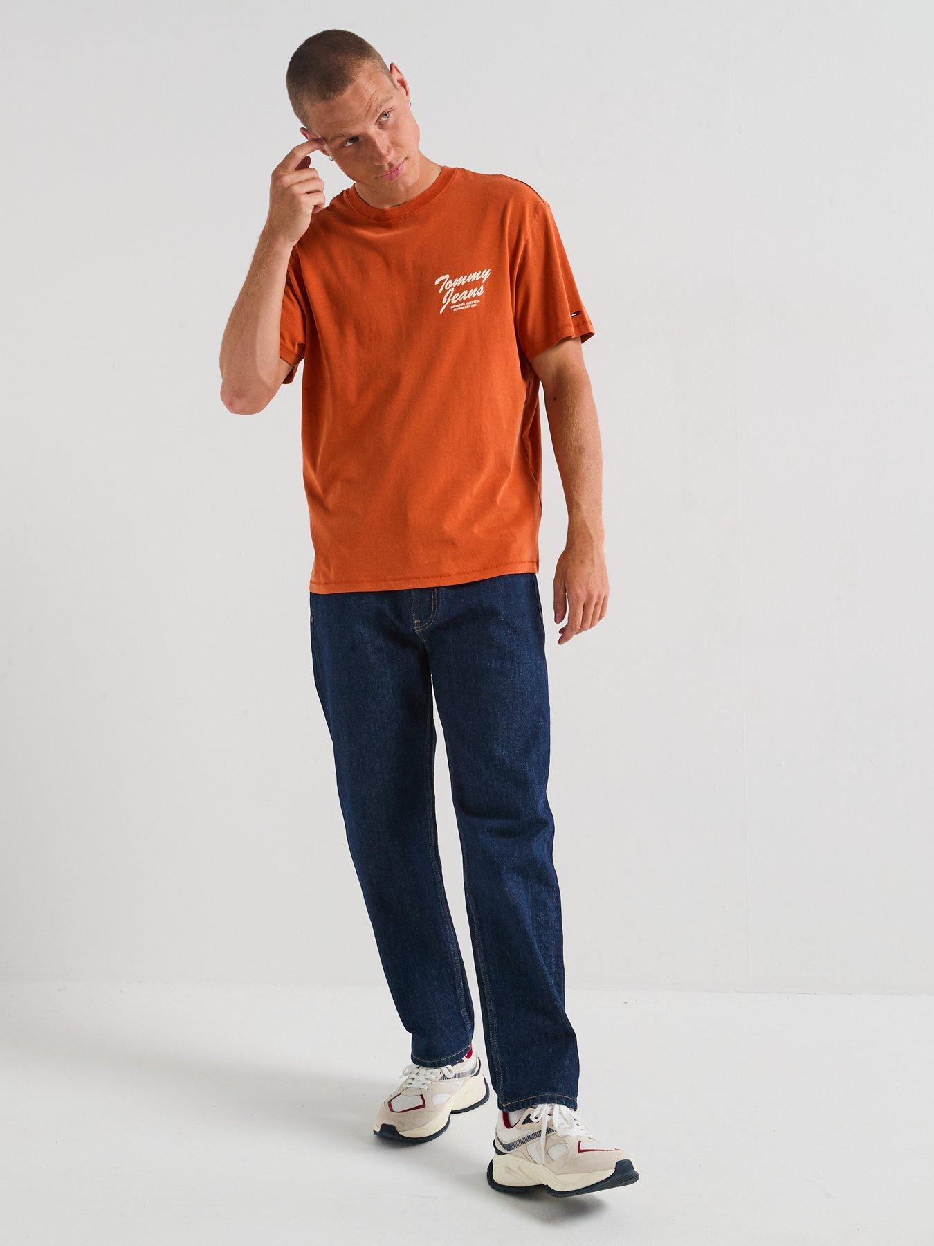 Image 3 of 5 of Tommy Jeans Back Graphic Print T-Shirt - Orange