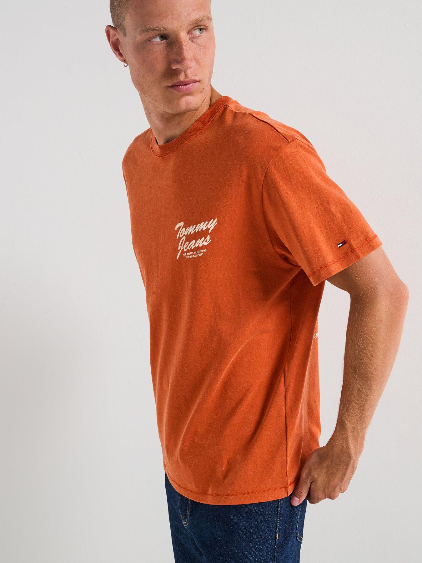 Image 5 of 5 of Tommy Jeans Back Graphic Print T-Shirt - Orange