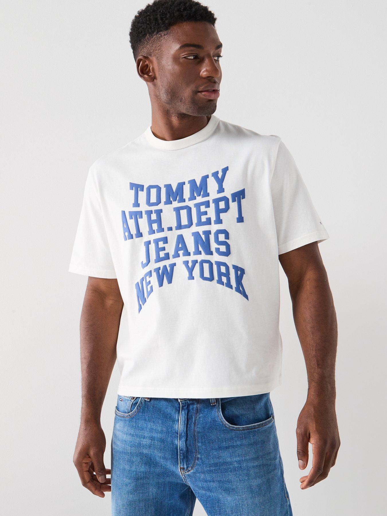 undefined 90S Boxy Fit Varsity T-Shirt - White