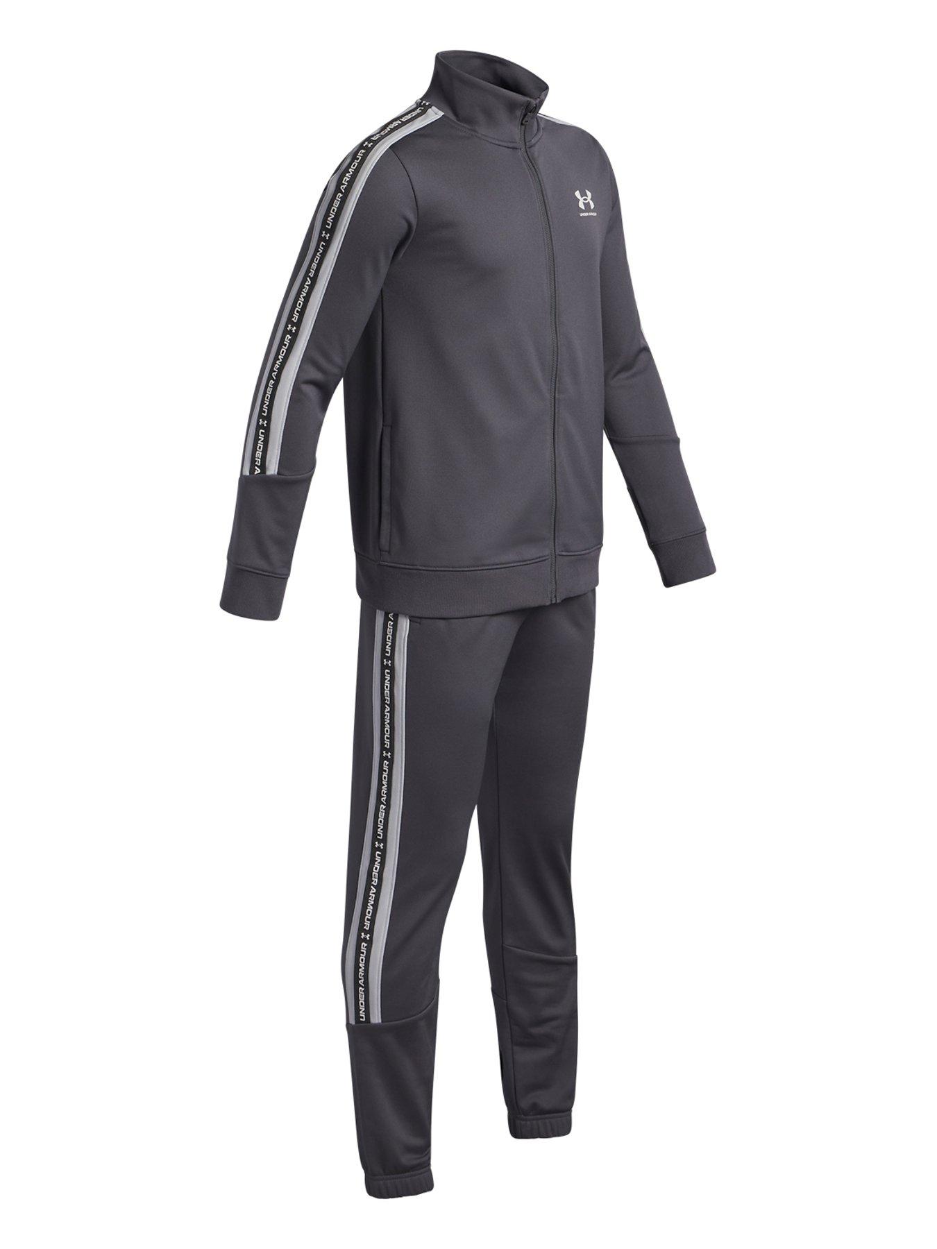 Image 3 of 3 of UNDER ARMOUR Junior Boys Training UA Icon Knit Tracksuit - Grey