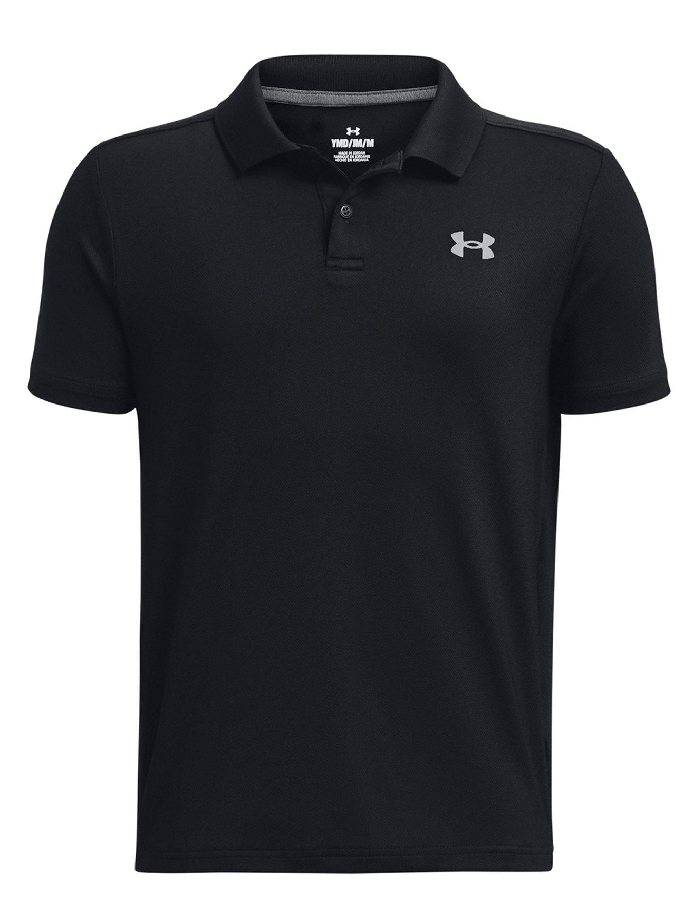  image of under-armour-junior-boys-golf-matchplay-polo-black
