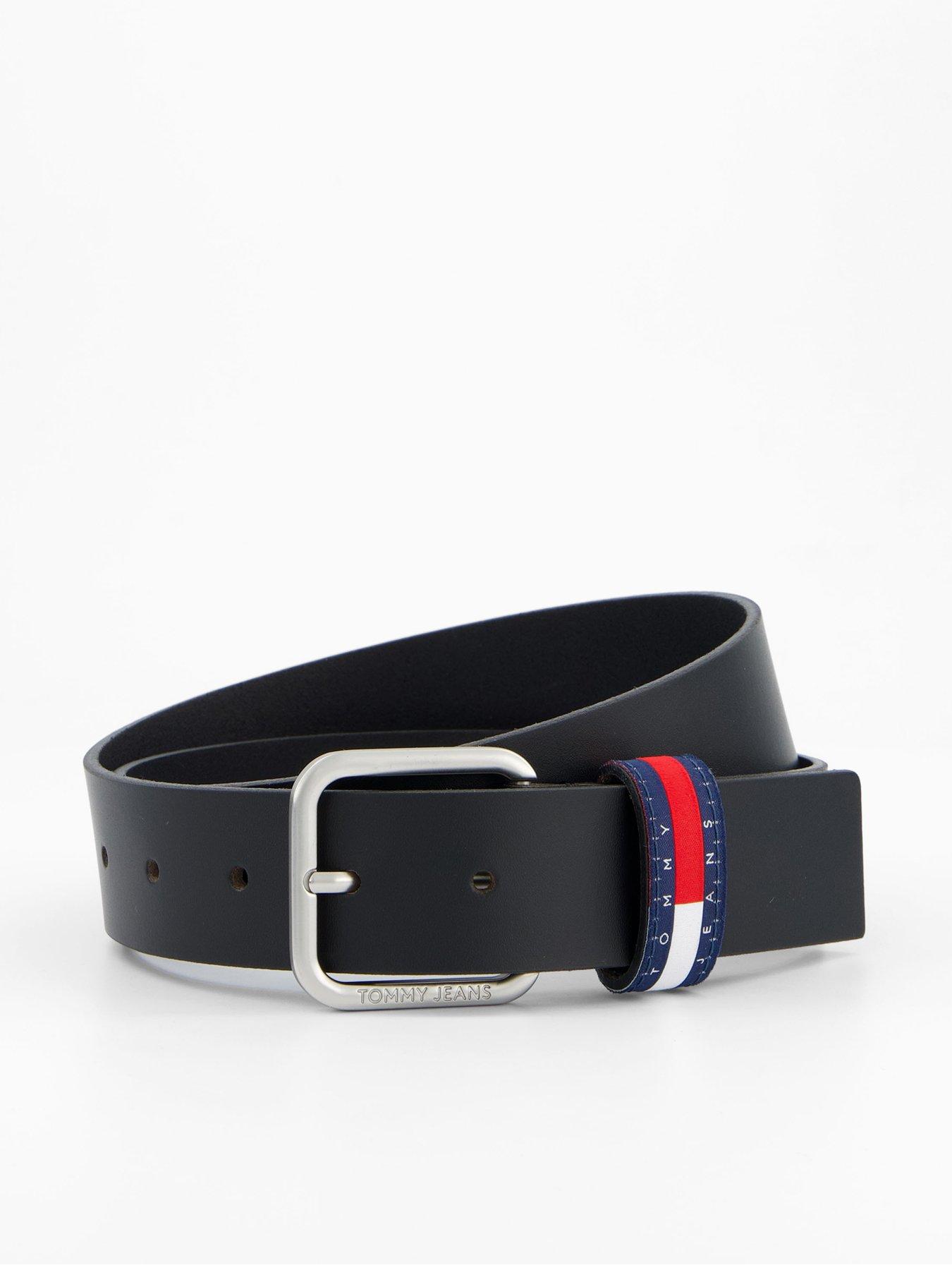 Image 1 of 4 of Tommy Jeans Tjm Ryan 3.5 Leather Belt - Black