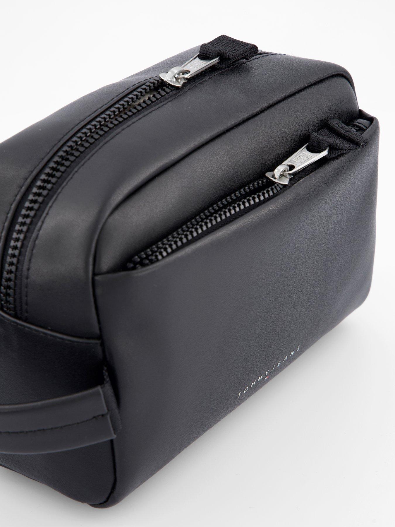 Image 4 of 4 of Tommy Jeans Tjm Linear Leather Washbag - Black