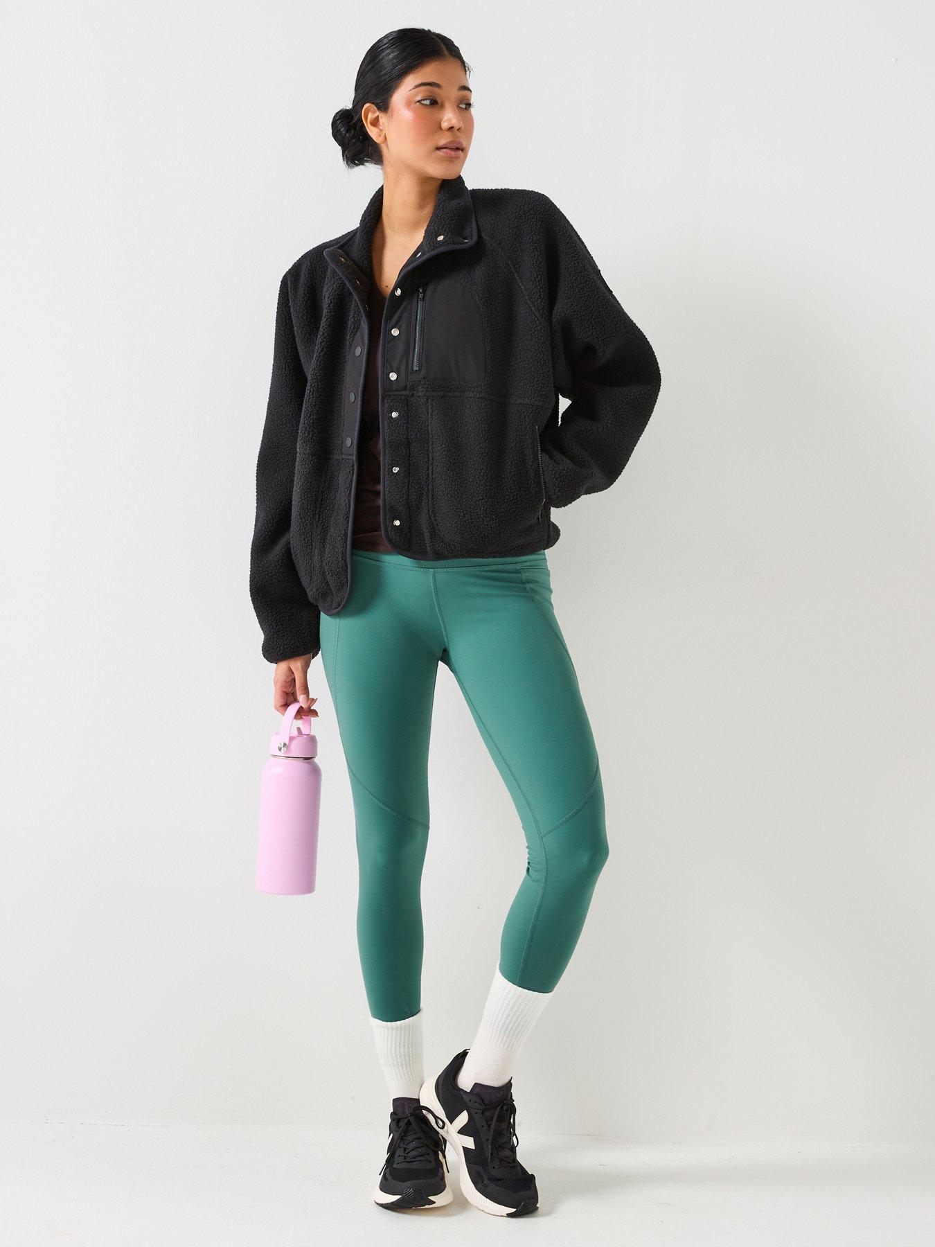  image of gym-coffee-womens-training-horizon-layer-up-jacket-black