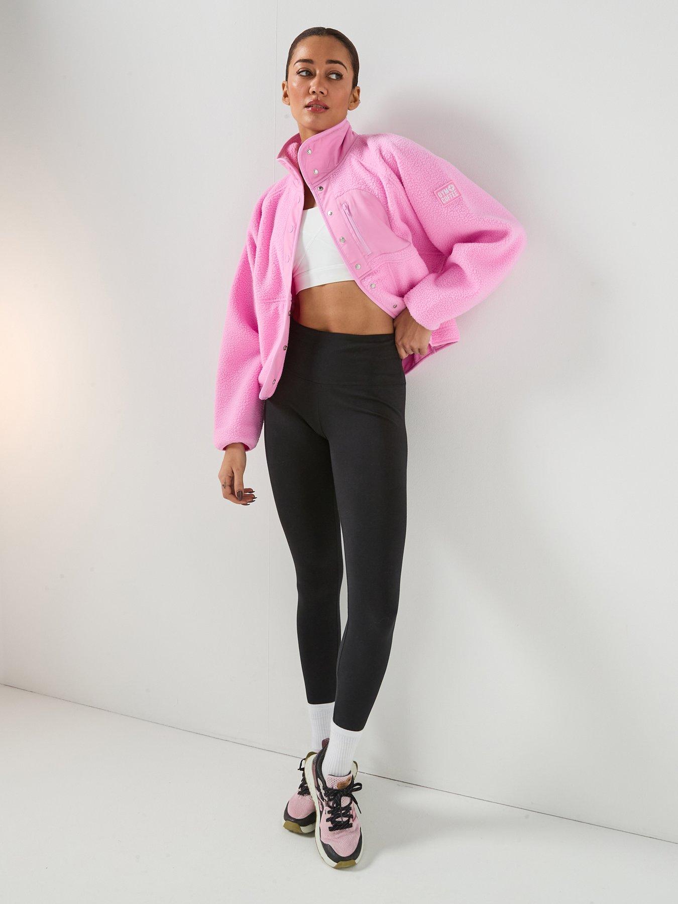 Image 3 of 5 of Gym + Coffee Womens Training Horizon Layer Up Jacket - Pink