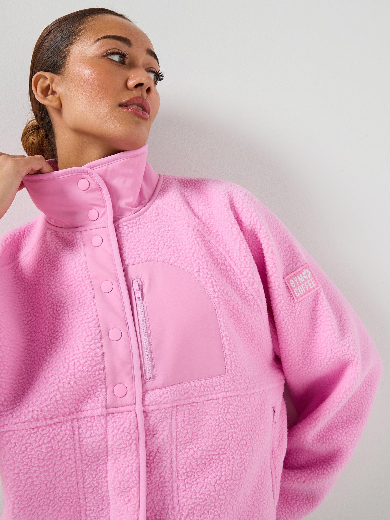 Image 4 of 5 of Gym + Coffee Womens Training Horizon Layer Up Jacket - Pink