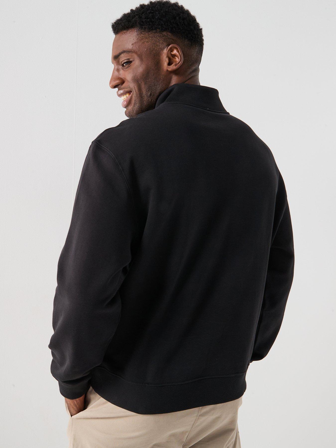 Image 2 of 6 of Calvin Klein Jeans Monogram Logo 1/4 Zip Sweatshirt - Black