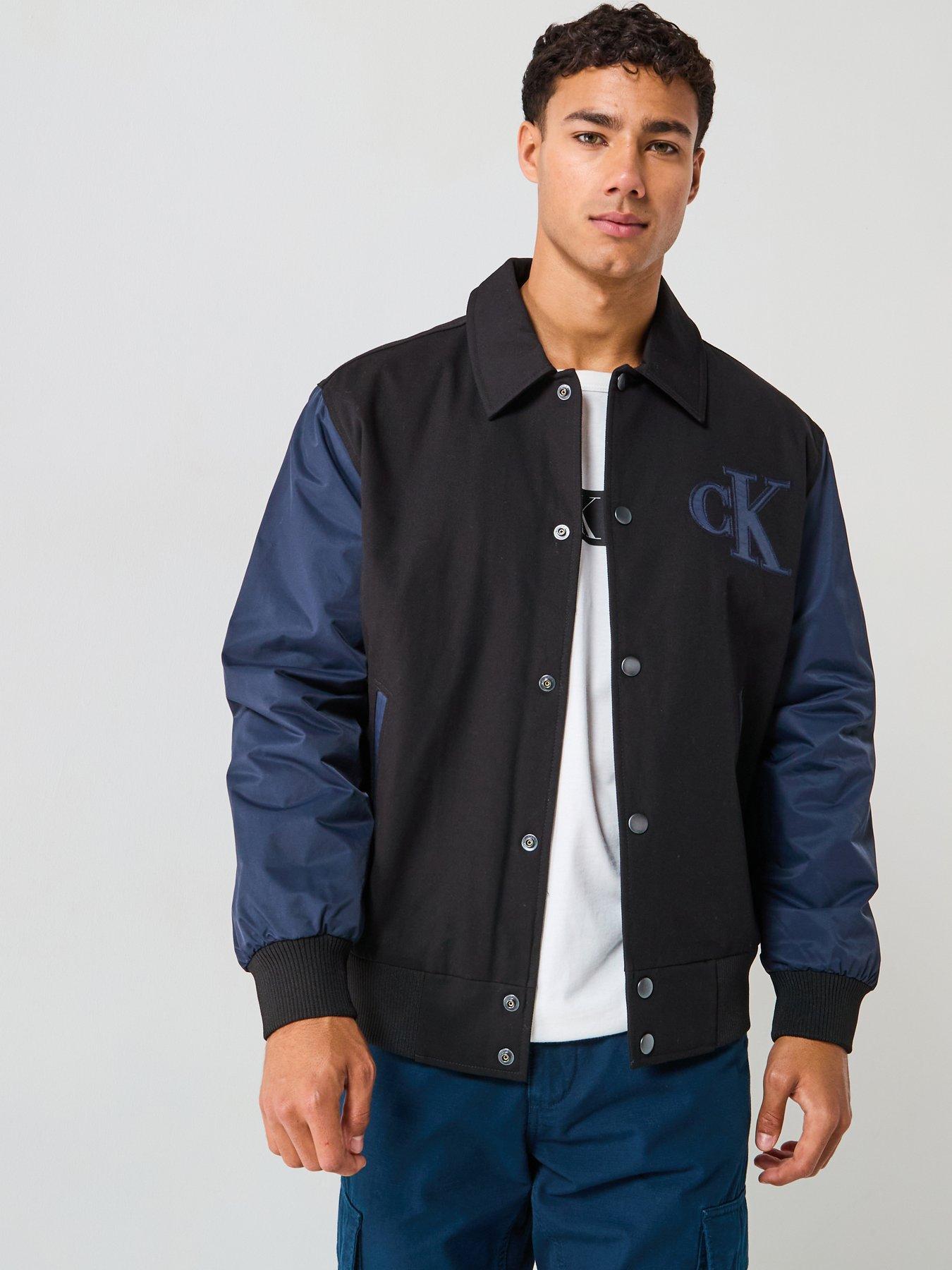undefined Cotton Nylon Varisty Bomber Jacket - Black
