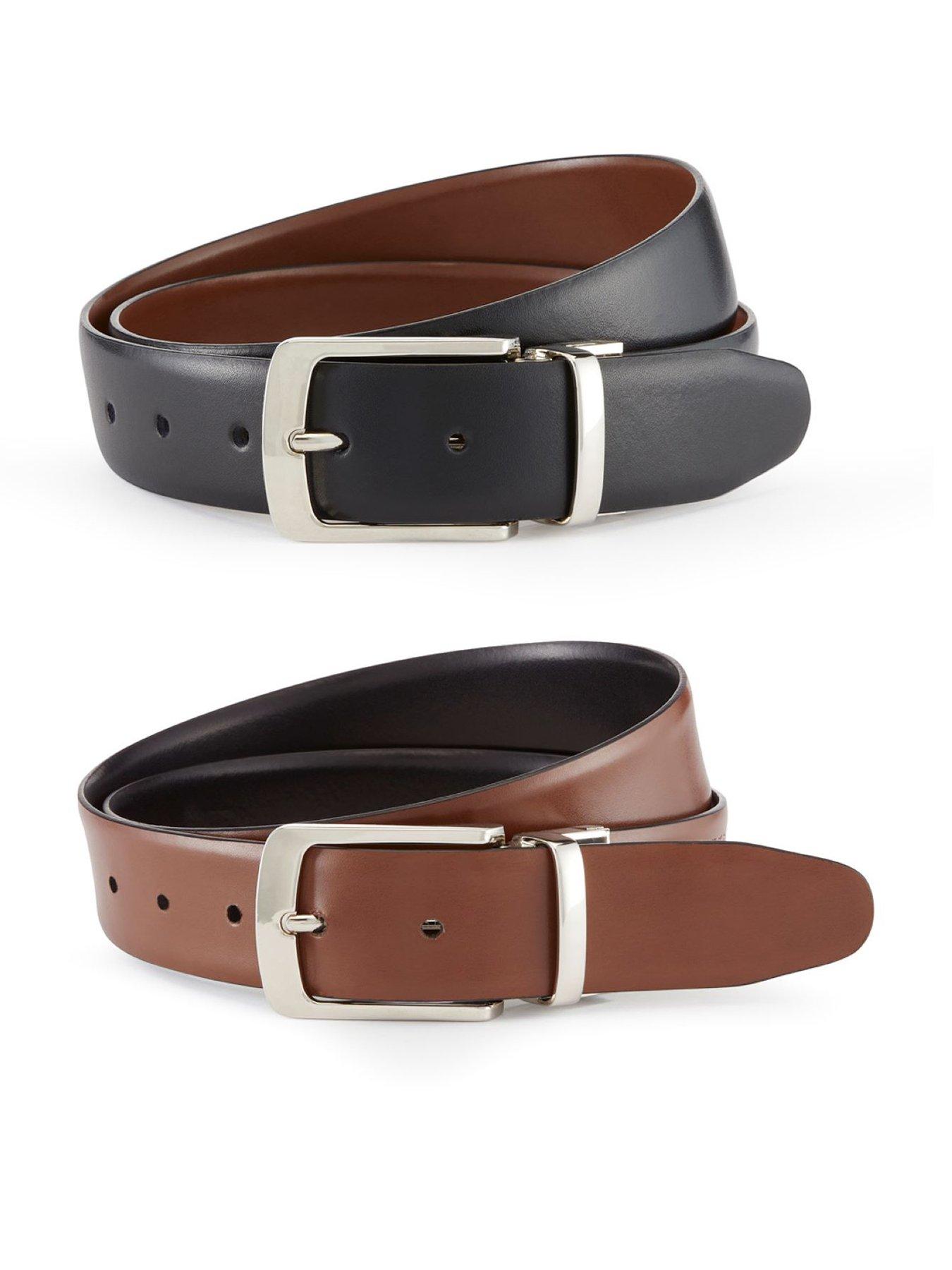 Image 1 of 4 of Skopes Formal Reversible Leather Belt - Black/Brown