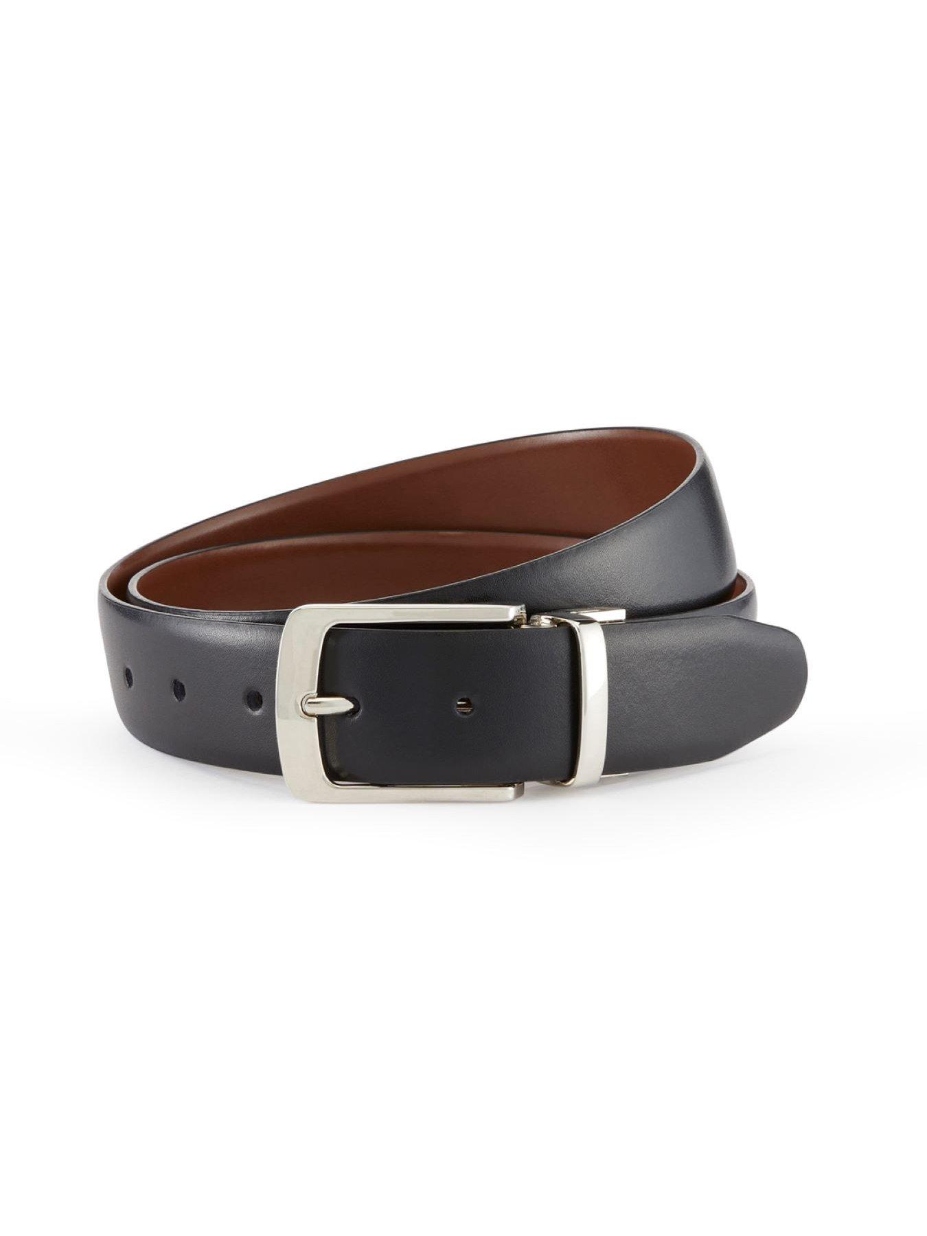 Image 4 of 4 of Skopes Formal Reversible Leather Belt - Black/Brown