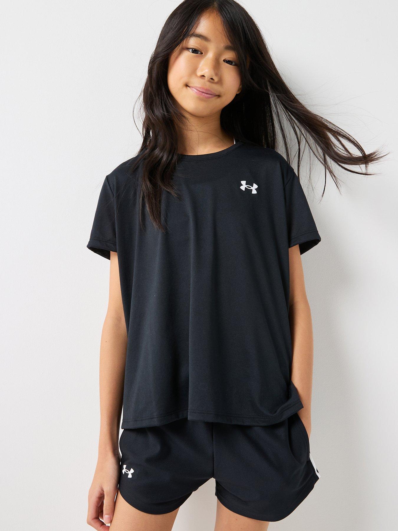 UNDER ARMOUR Junior Girls Training Tech T-Shirt - Black