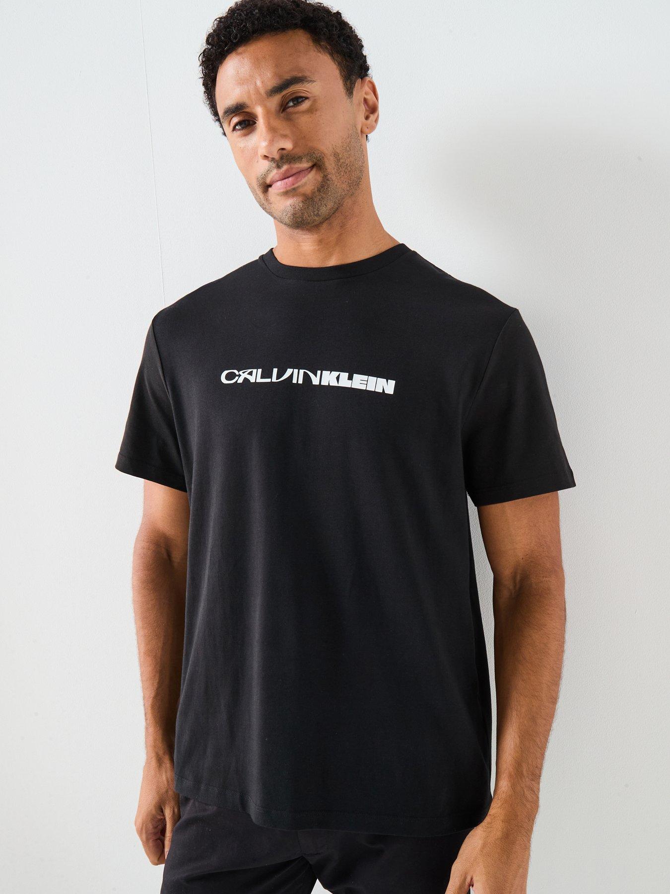 Image 2 of 6 of Calvin Klein Jeans Back Block Graphic T-Shirt - Black