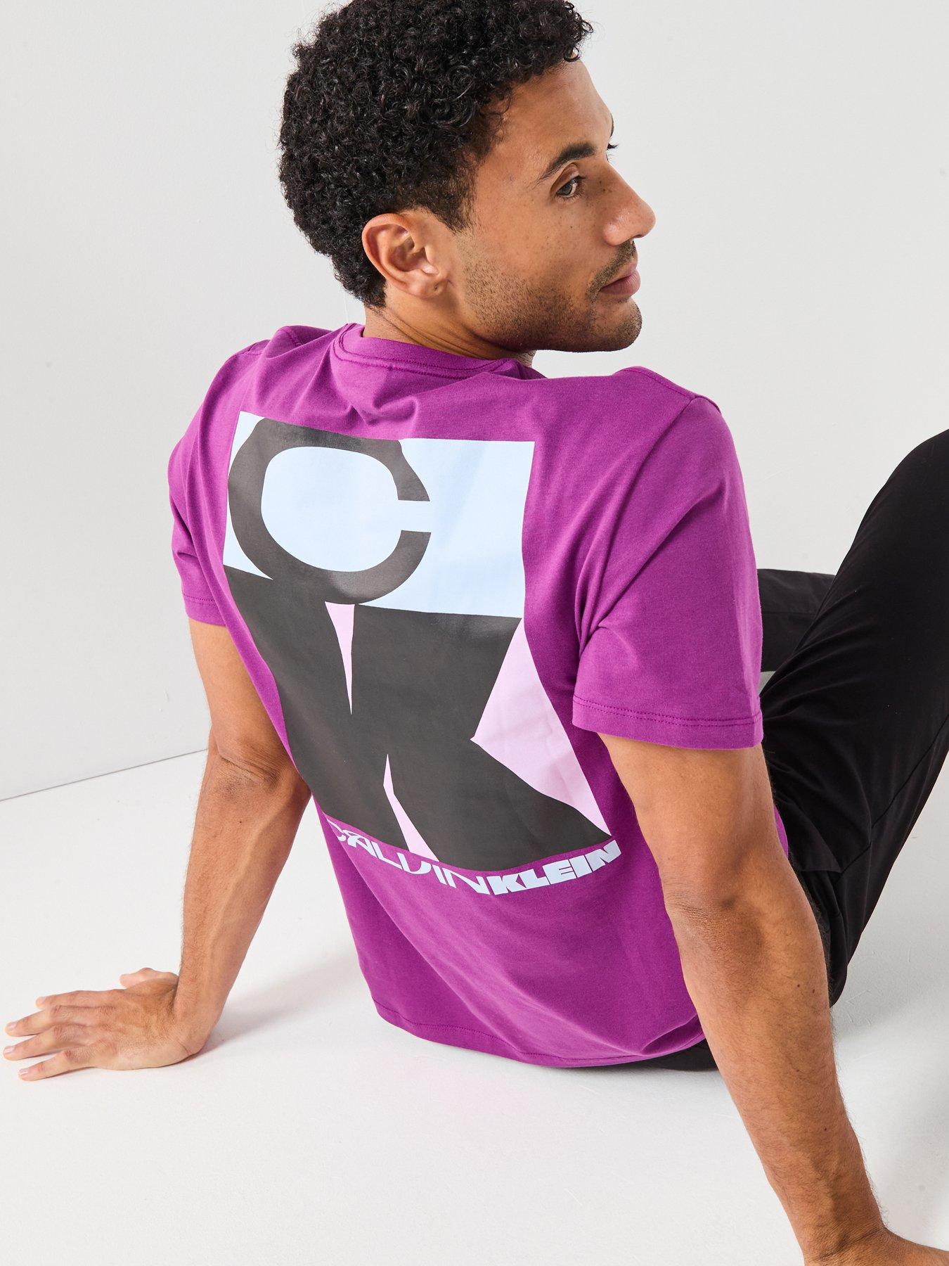 Image 4 of 4 of Calvin Klein Jeans Stack Graphic T-Shirt - Purple