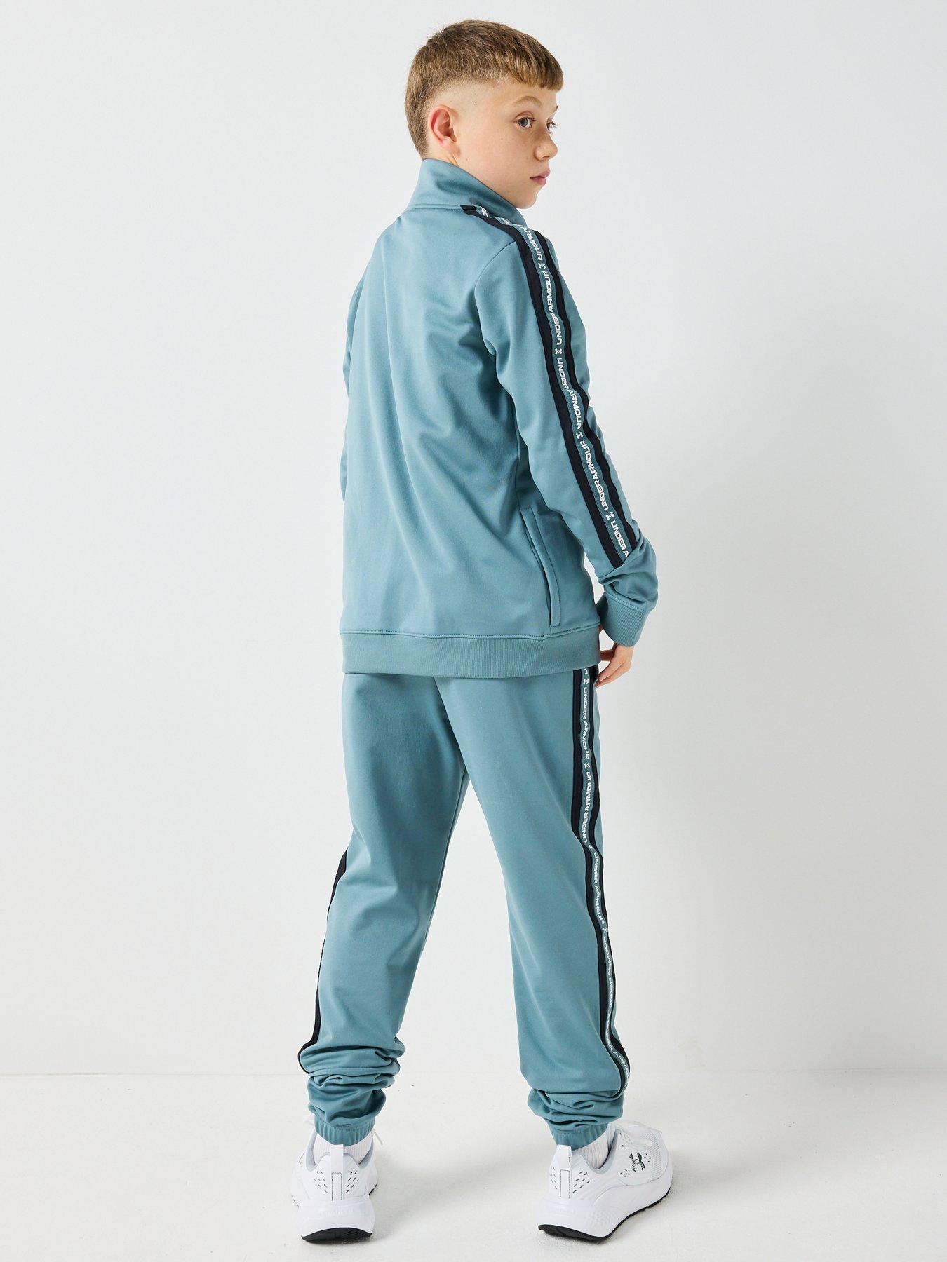  image of under-armour-junior-boys-training-icon-knit-tracksuit-green