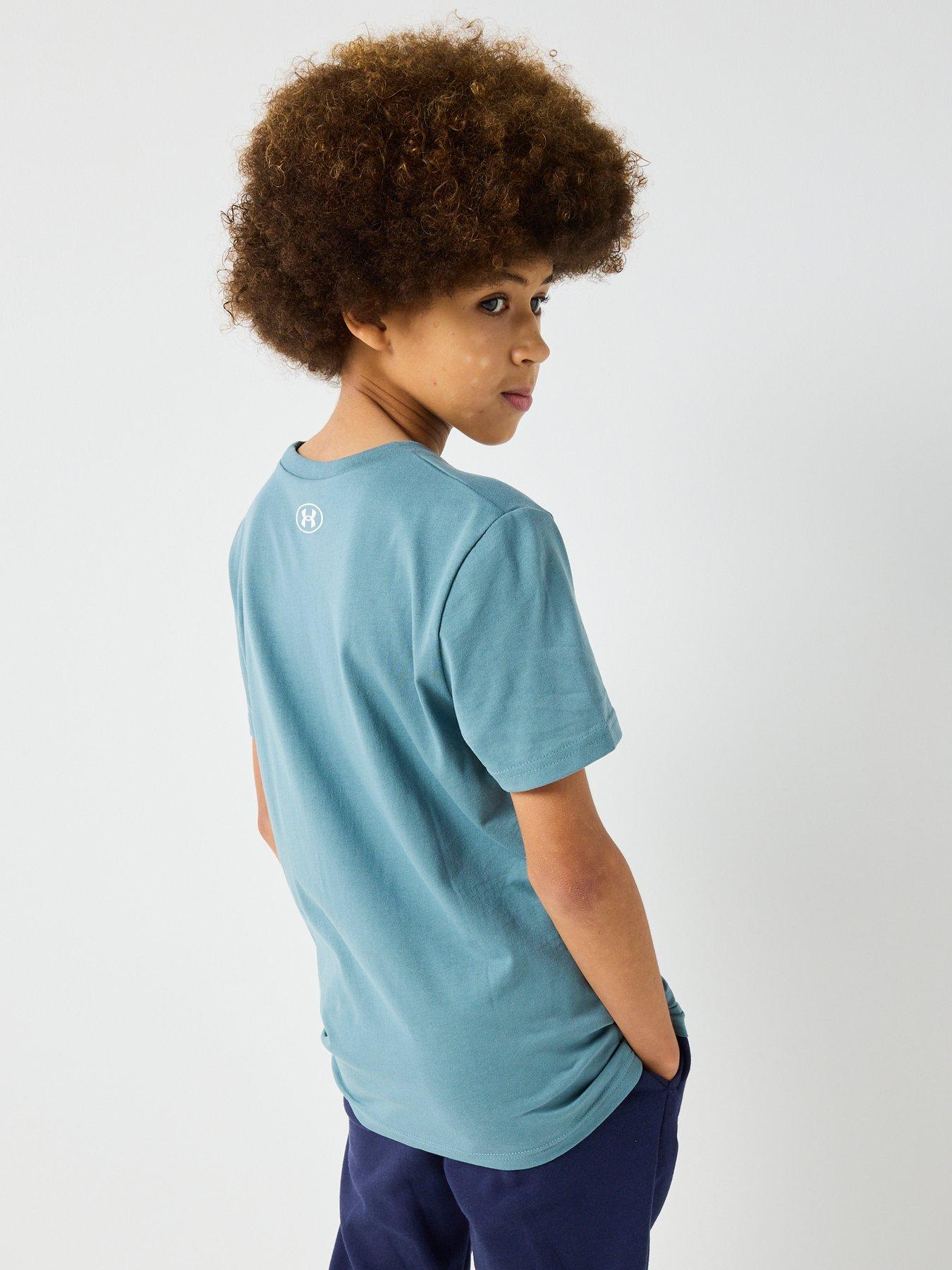  image of under-armour-junior-boys-training-sportstyle-left-chest-logo-t-shirt-green