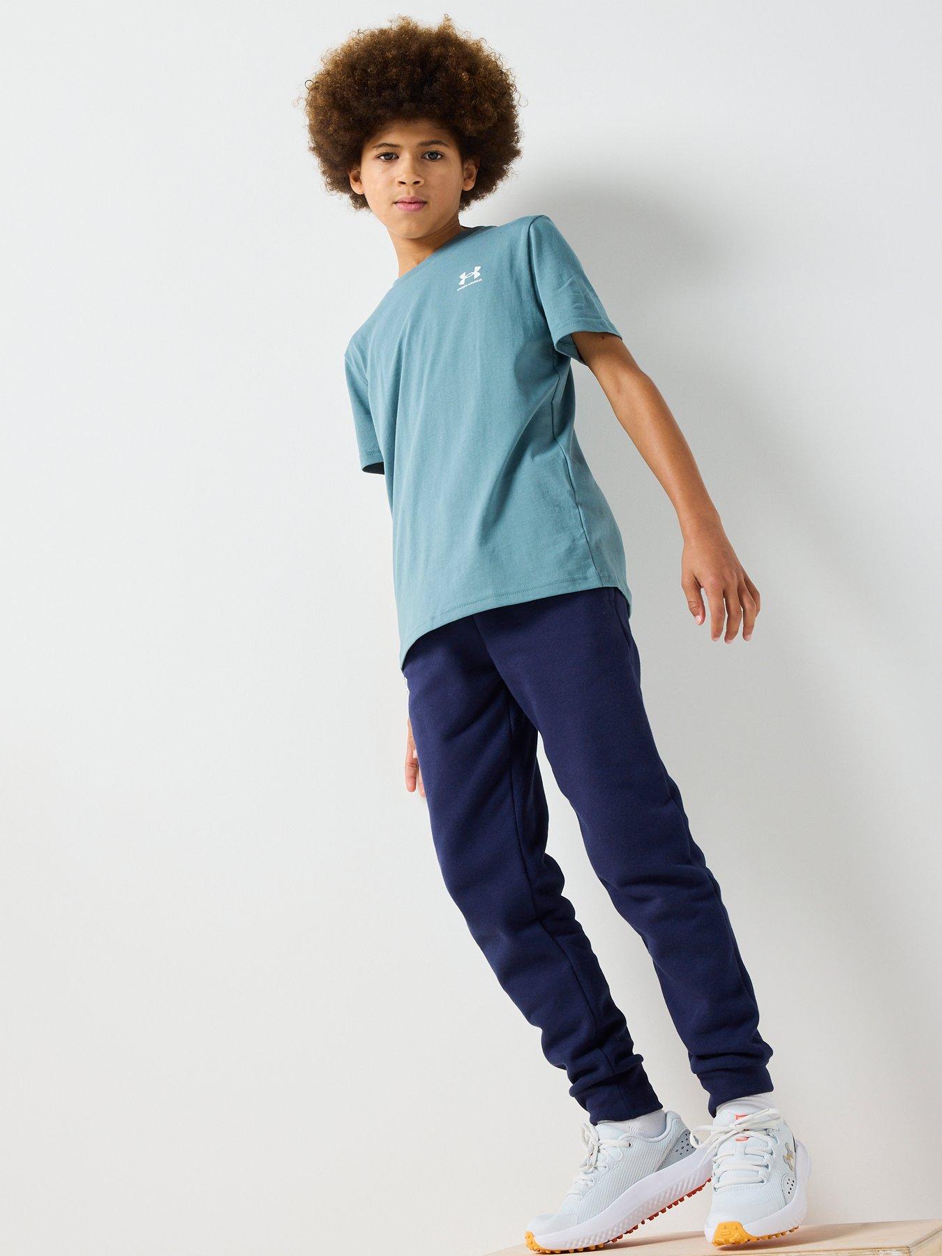  image of under-armour-junior-boys-training-sportstyle-left-chest-logo-t-shirt-green