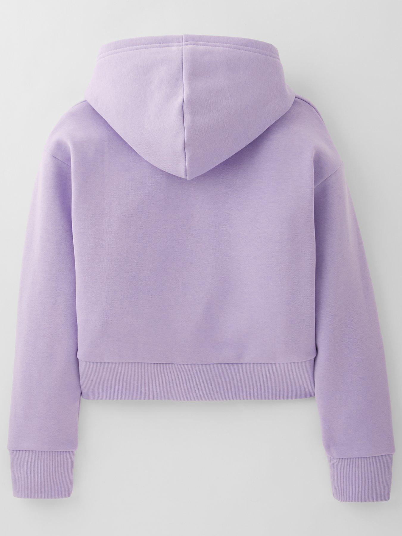 back image of under-armour-junior-girls-training-rival-fleece-hoodie-purple