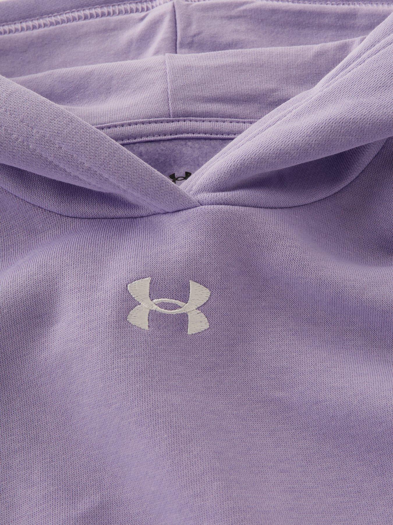  image of under-armour-junior-girls-training-rival-fleece-hoodie-purple