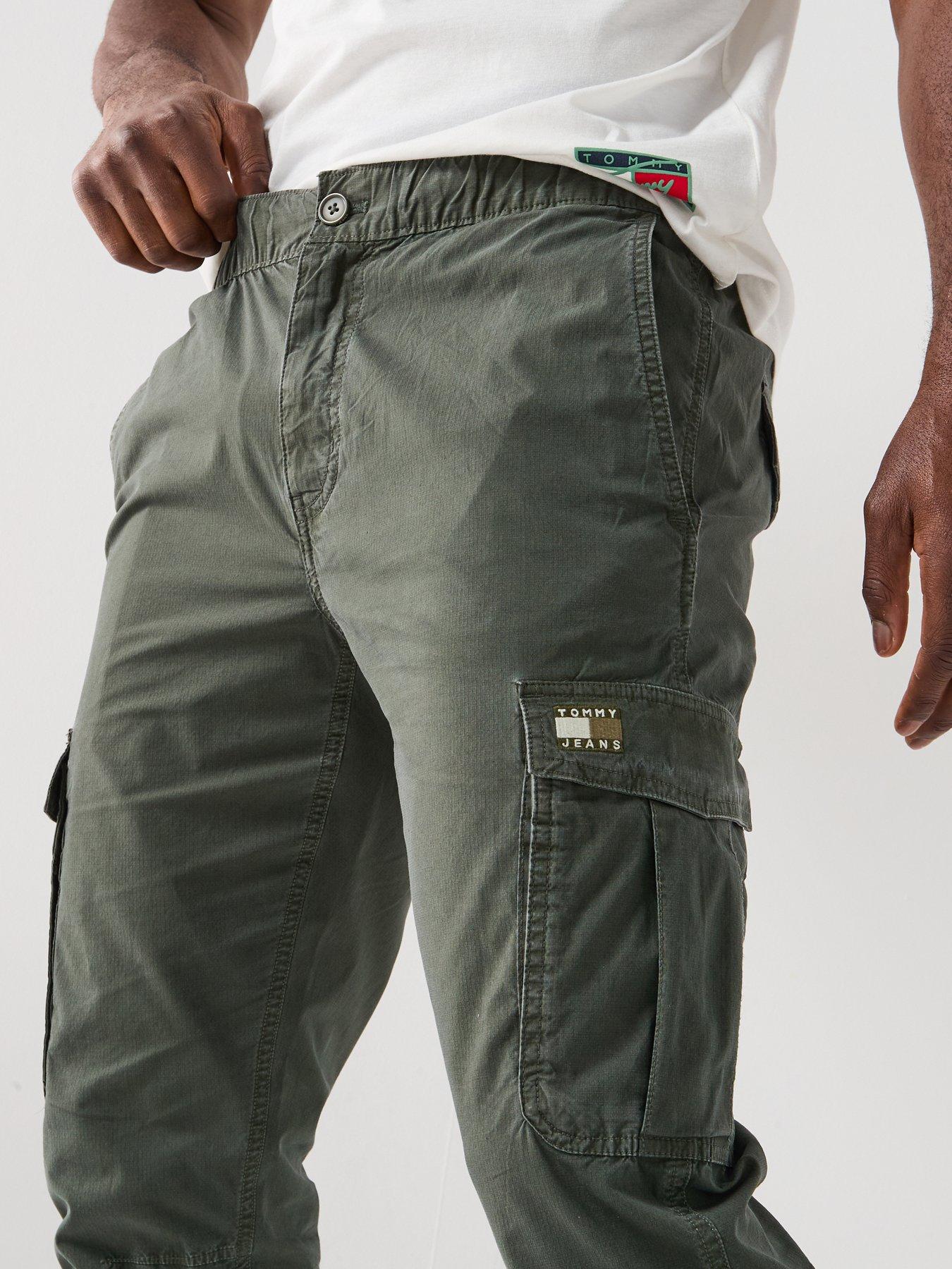 Image 4 of 5 of Tommy Jeans Scanton Cuffed Cargo Pants - Green