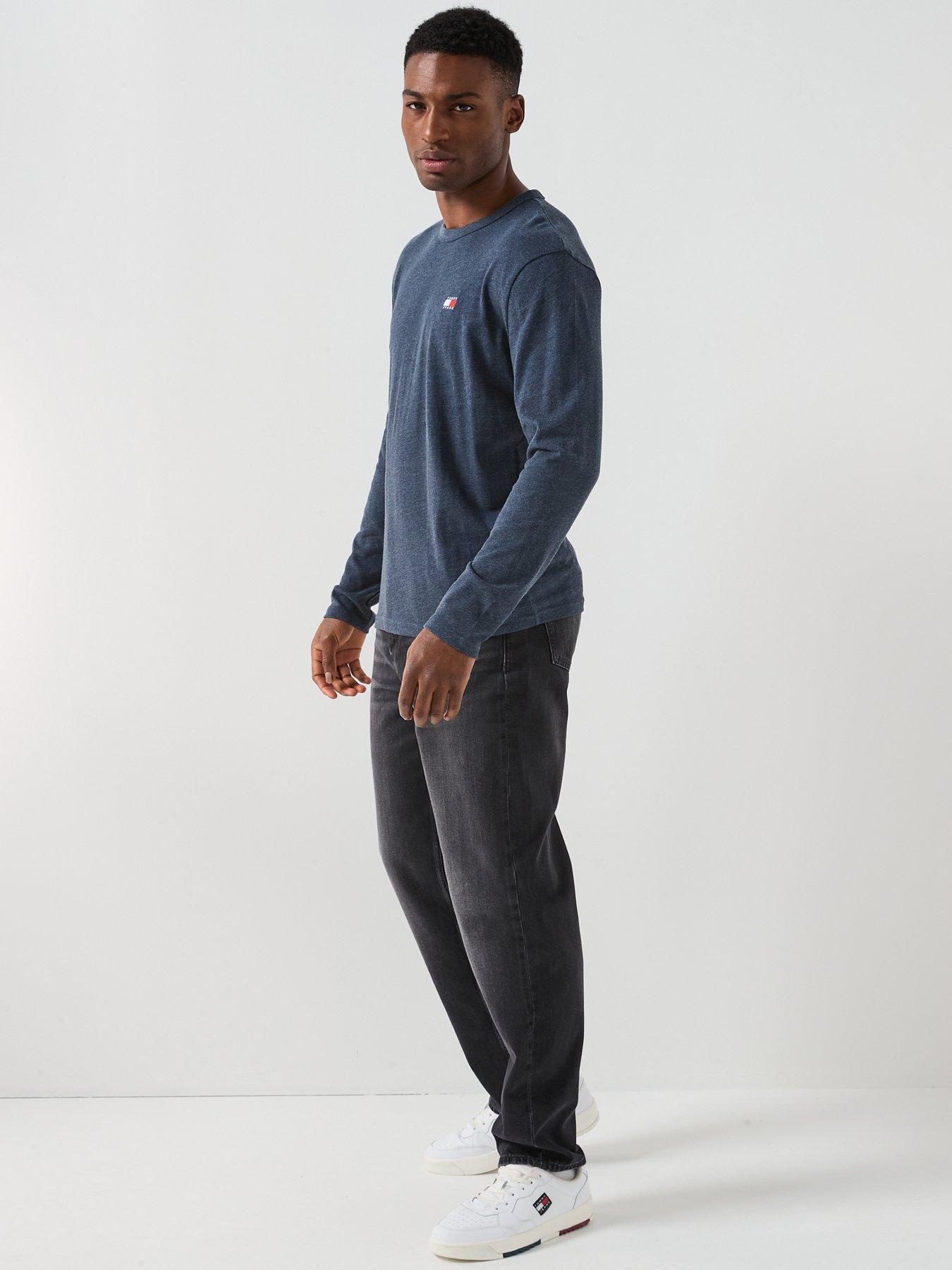  image of tommy-jeans-sonny-regular-tapered-fit-jeans-black