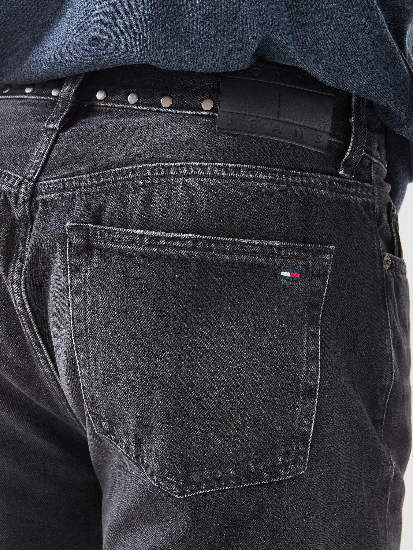  image of tommy-jeans-sonny-regular-tapered-fit-jeans-black