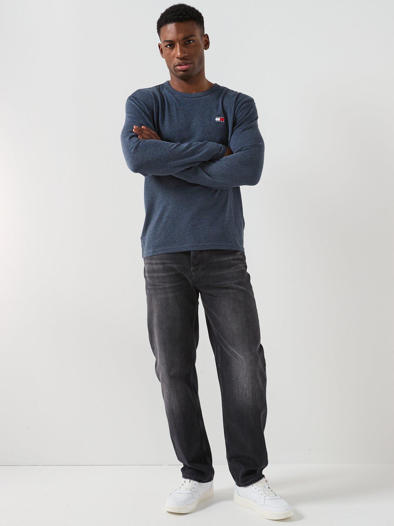  image of tommy-jeans-sonny-regular-tapered-fit-jeans-black