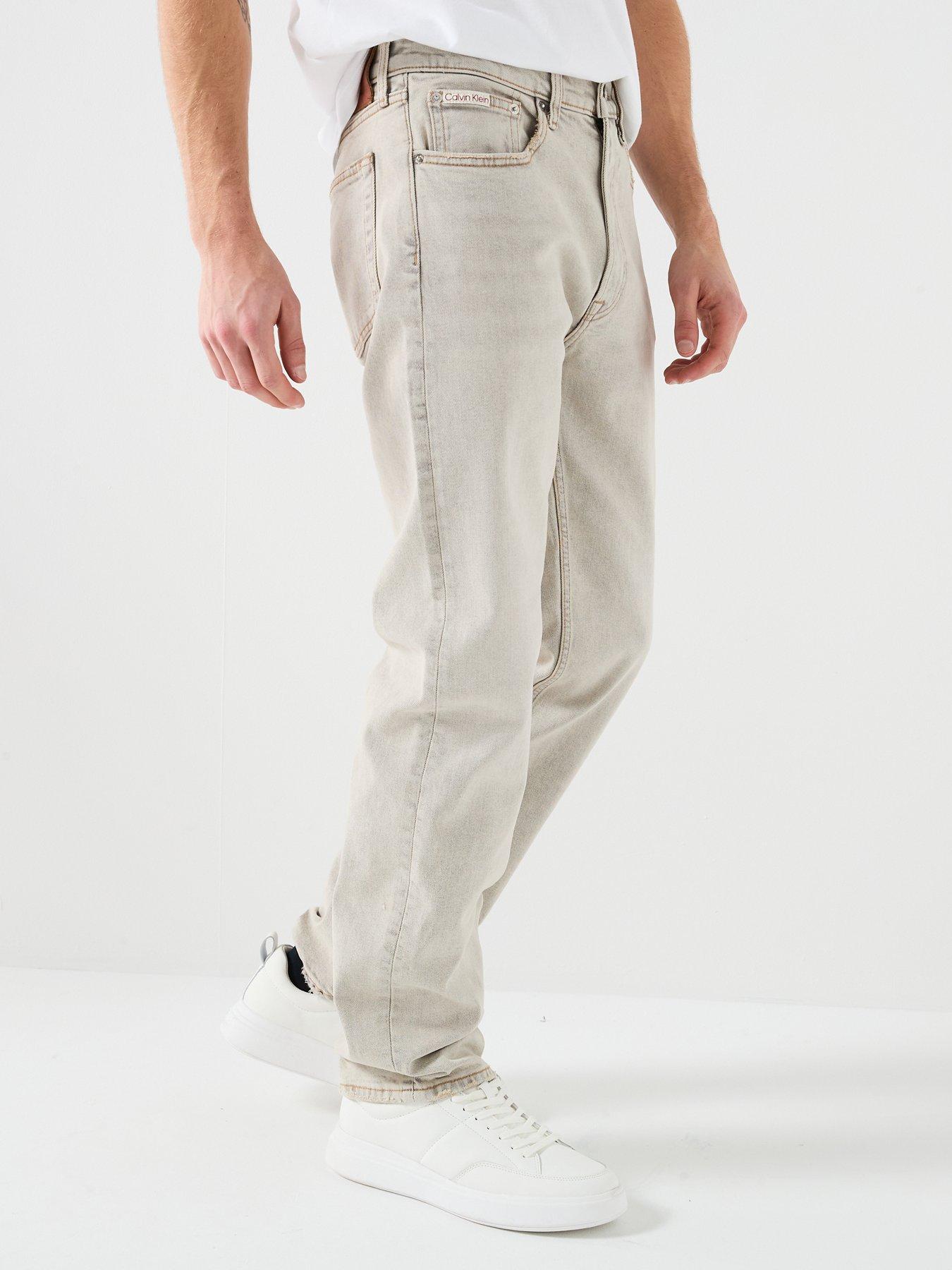  image of calvin-klein-jeans-standard-straight-jeans-light-grey