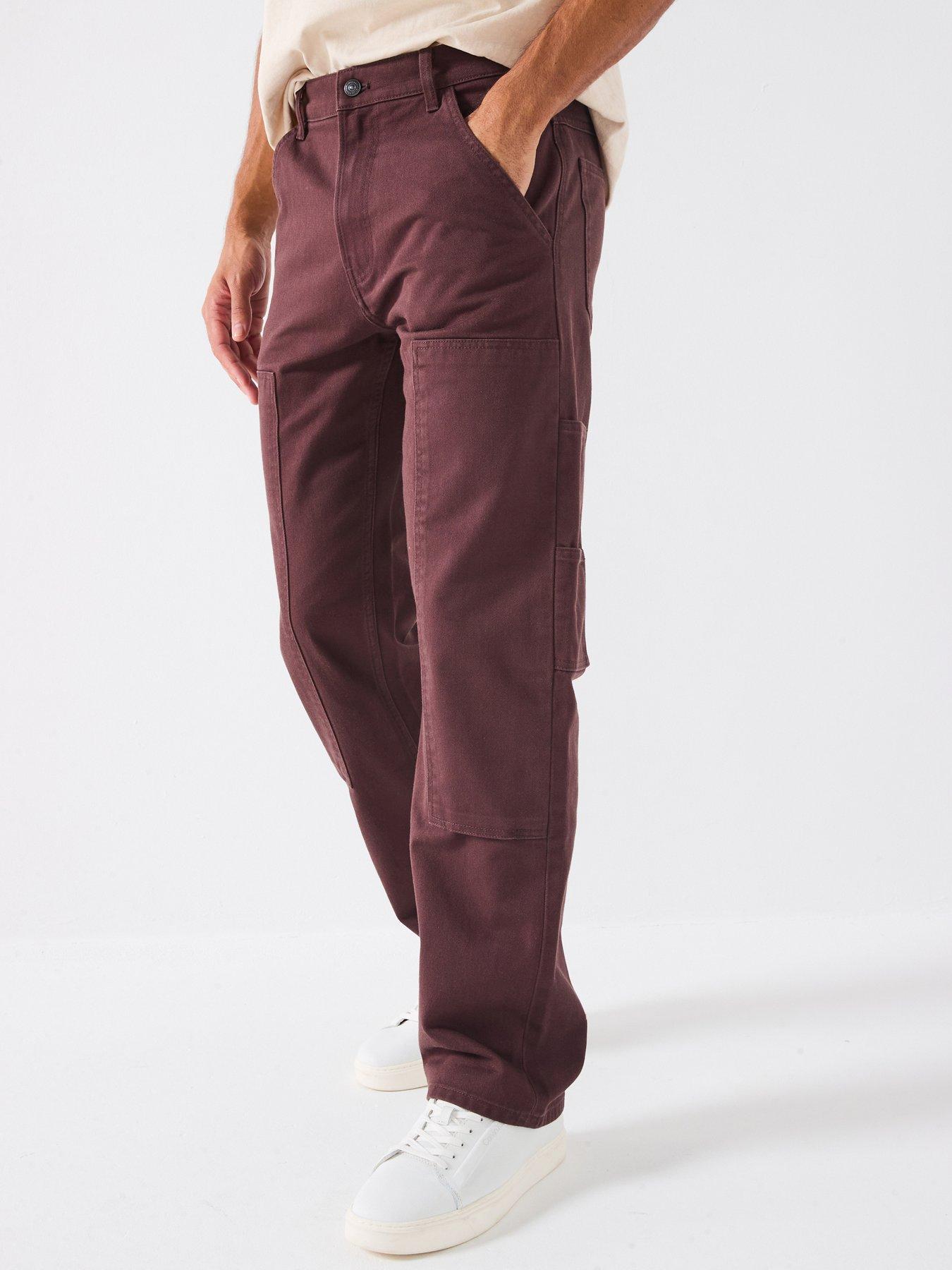 front image of calvin-klein-jeans-loose-fit-carpenter-dark-brown