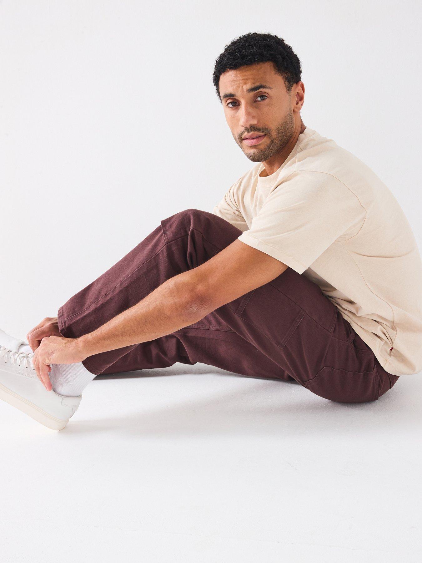  image of calvin-klein-jeans-loose-fit-carpenter-dark-brown