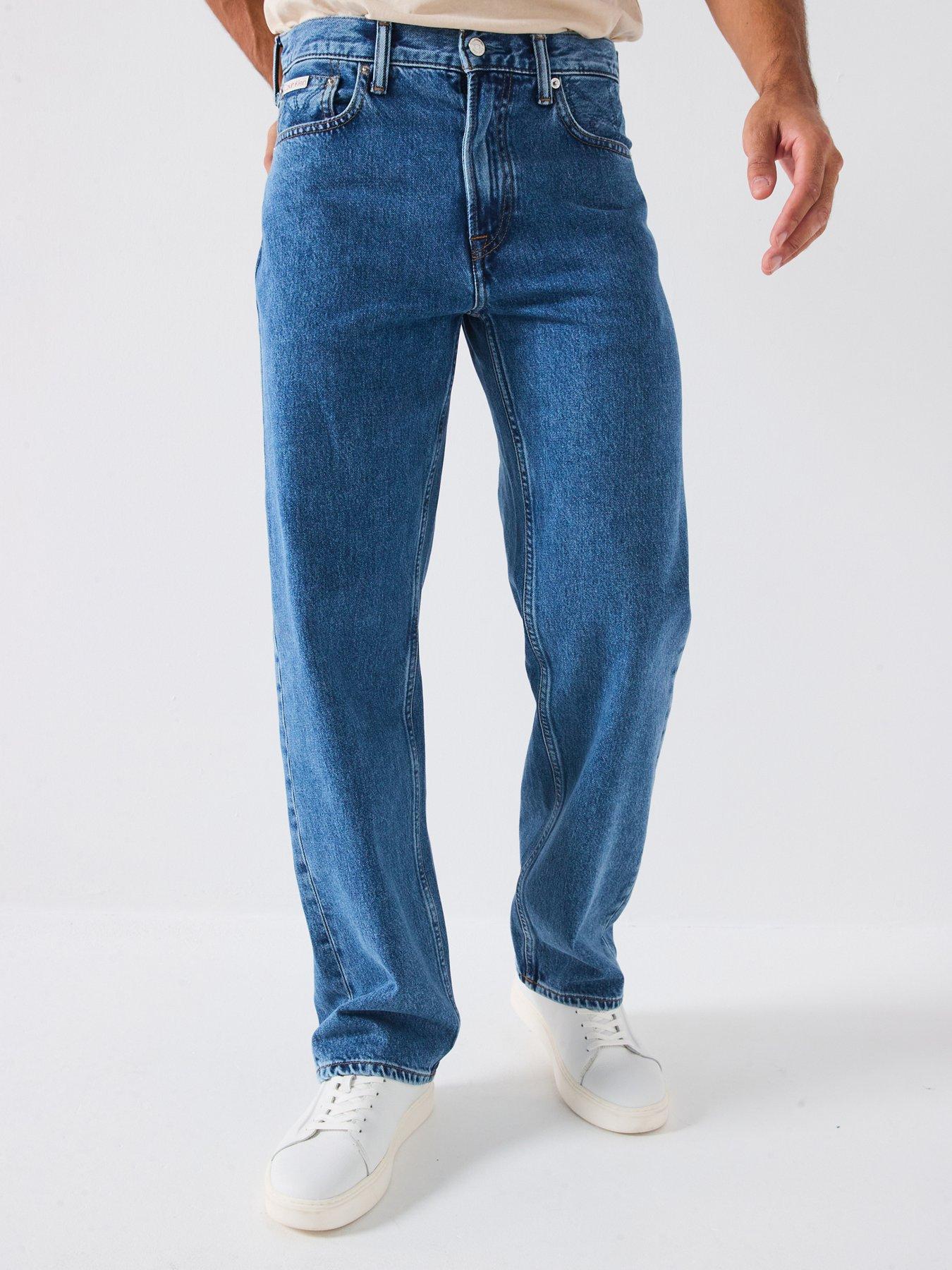 Image 1 of 6 of Calvin Klein Jeans 90s Straight Jeans - Blue