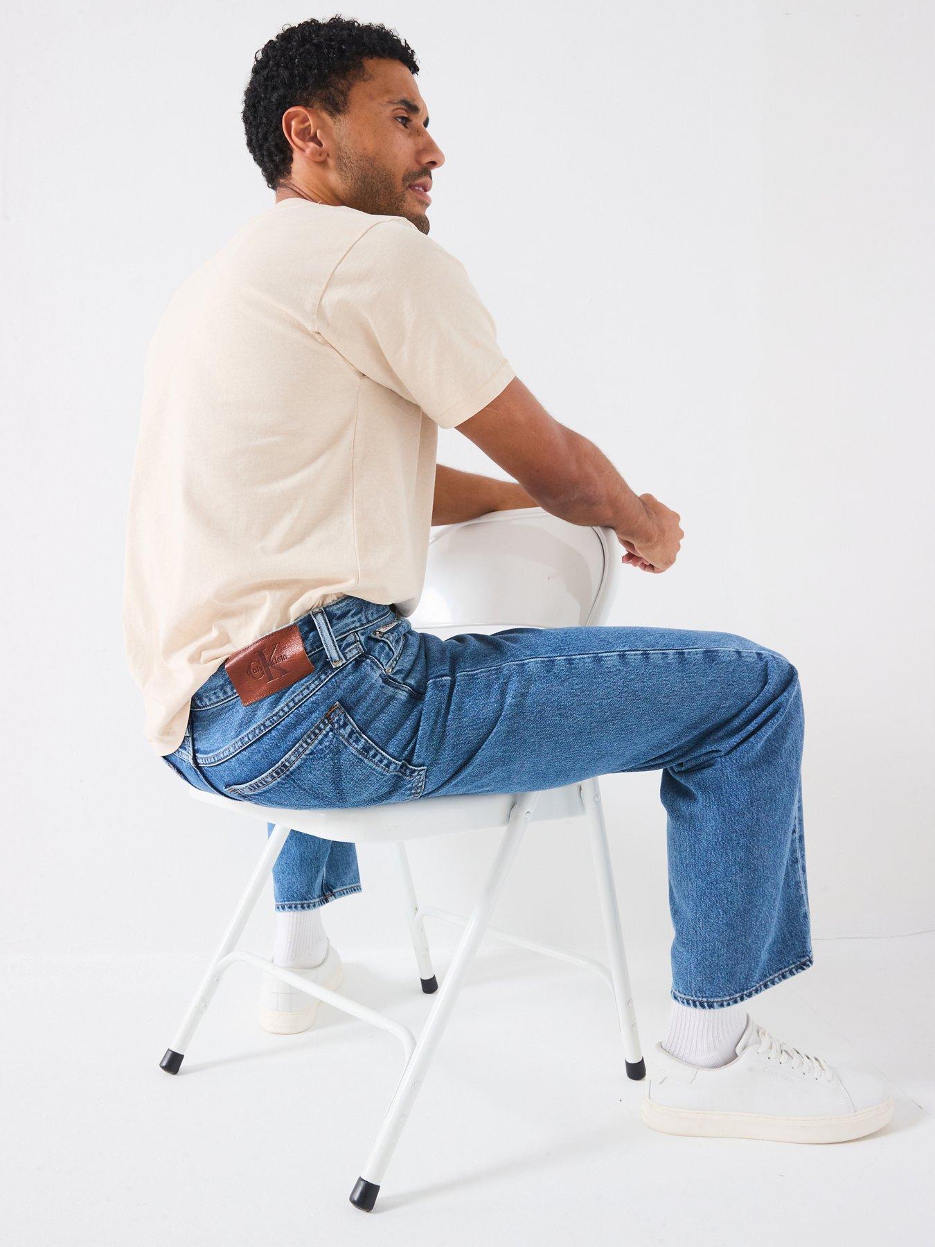 Image 4 of 6 of Calvin Klein Jeans 90s Straight Jeans - Blue