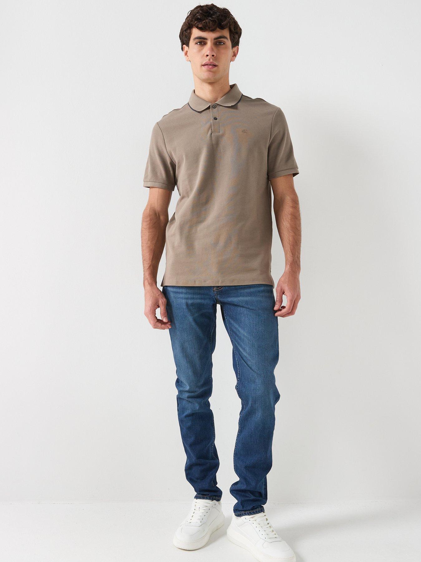  image of calvin-klein-jeans-slim-taper-oil-slick-jeans-dark-blue