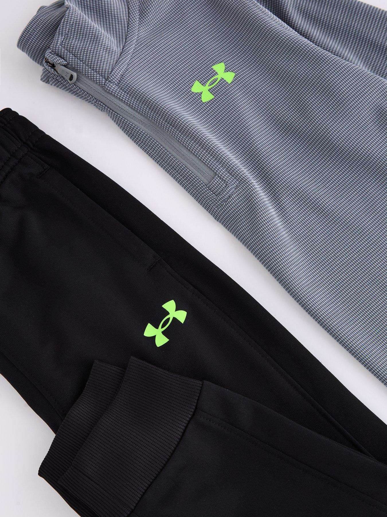  image of under-armour-boys-14-zip-top-and-jogger-set-greyblack