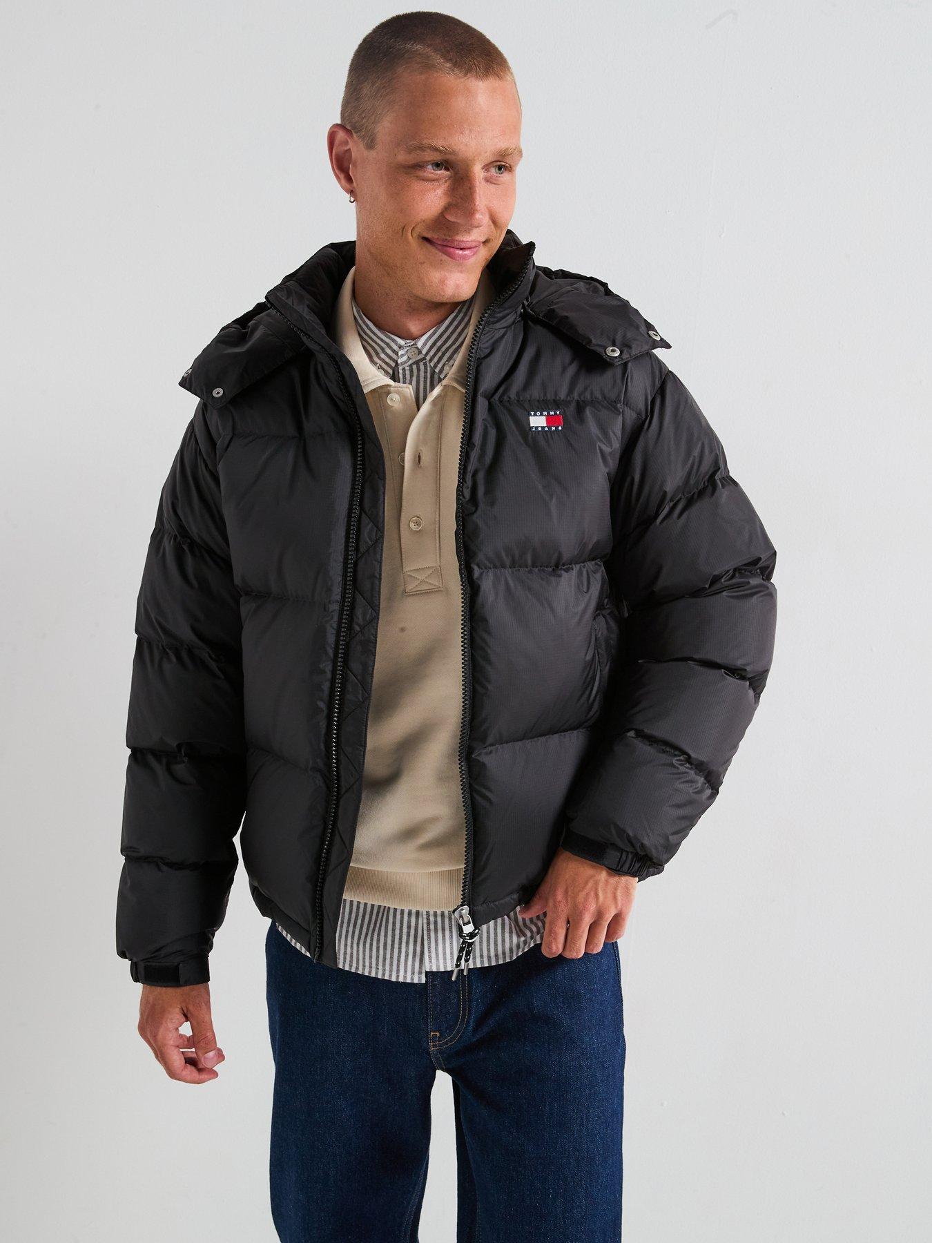  image of tommy-jeans-alaska-ripstop-quilted-jacket-black