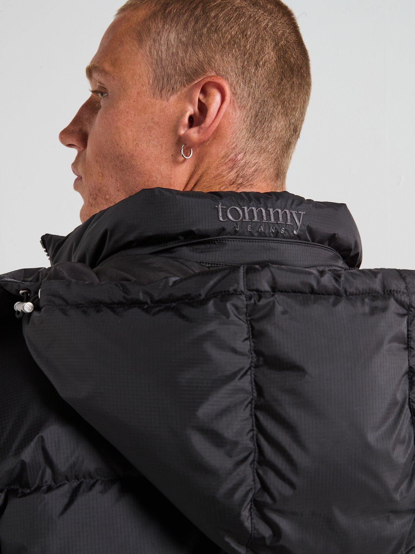  image of tommy-jeans-alaska-ripstop-quilted-jacket-black