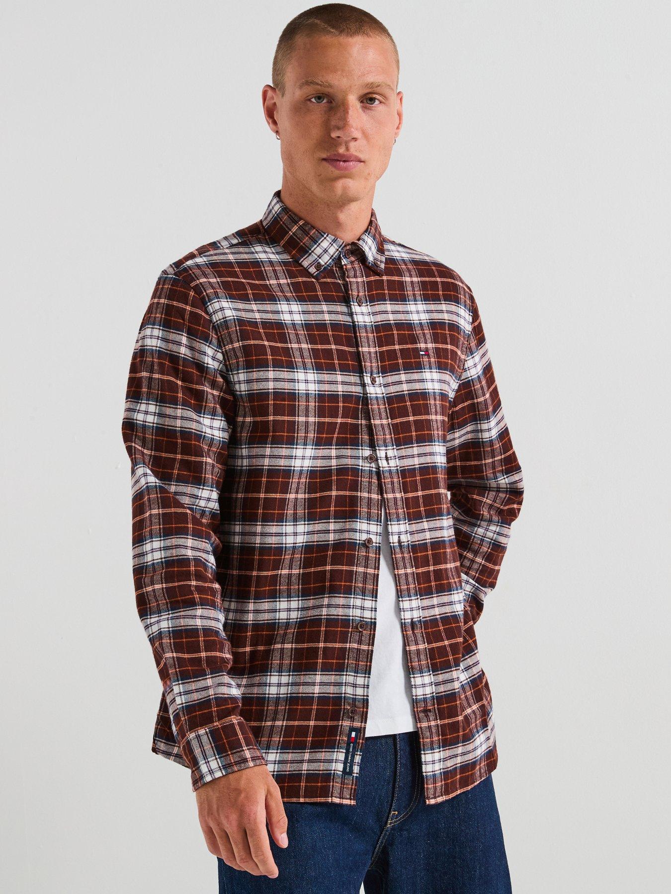Tommy Jeans Regular Flannel Check Shirt - Brown