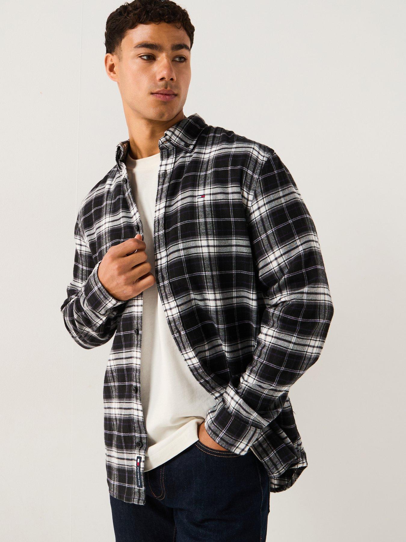 tommy-jeans-flannel-check-shirt-black