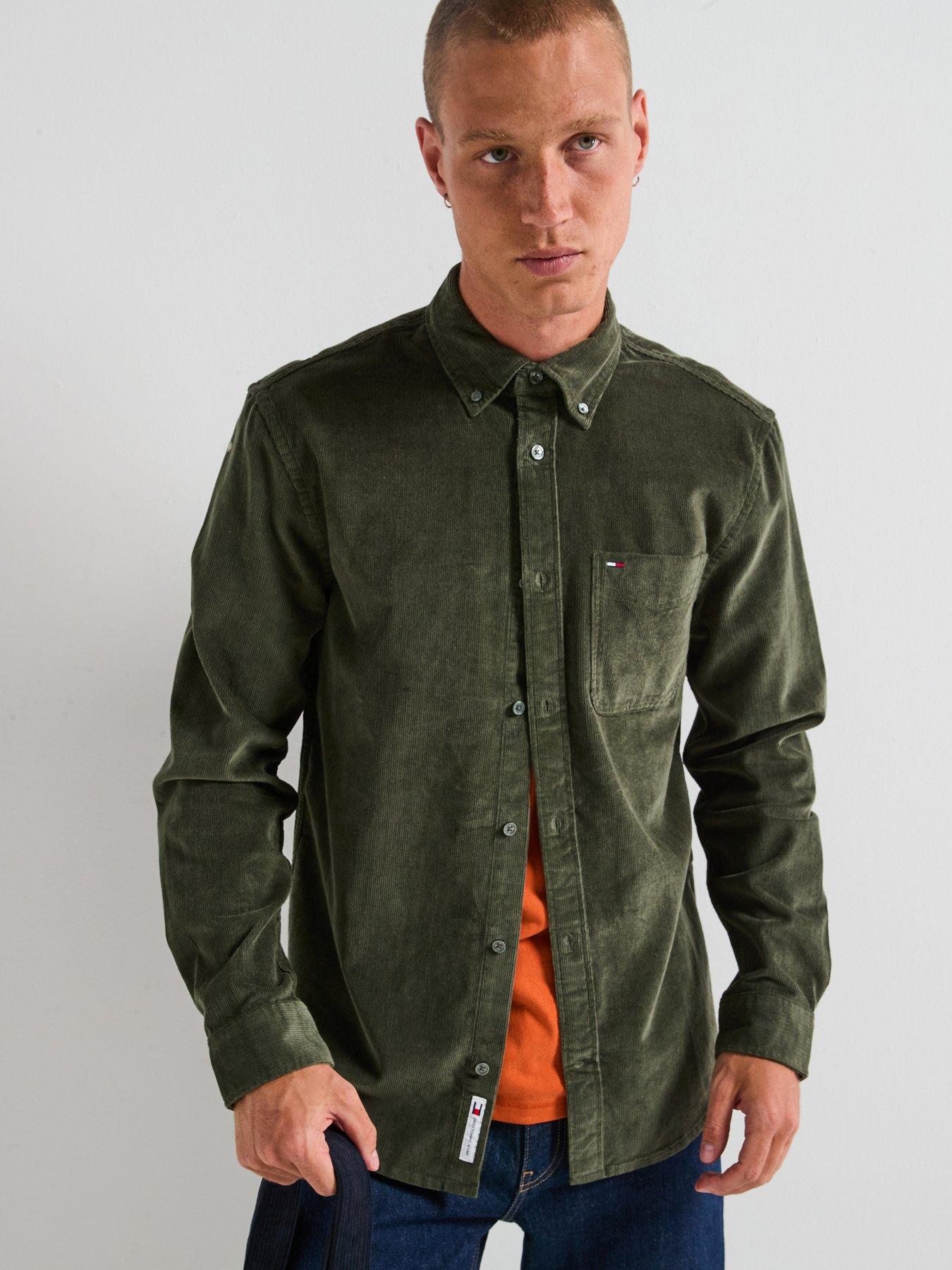 tommy-jeans-regular-cord-shirt-green
