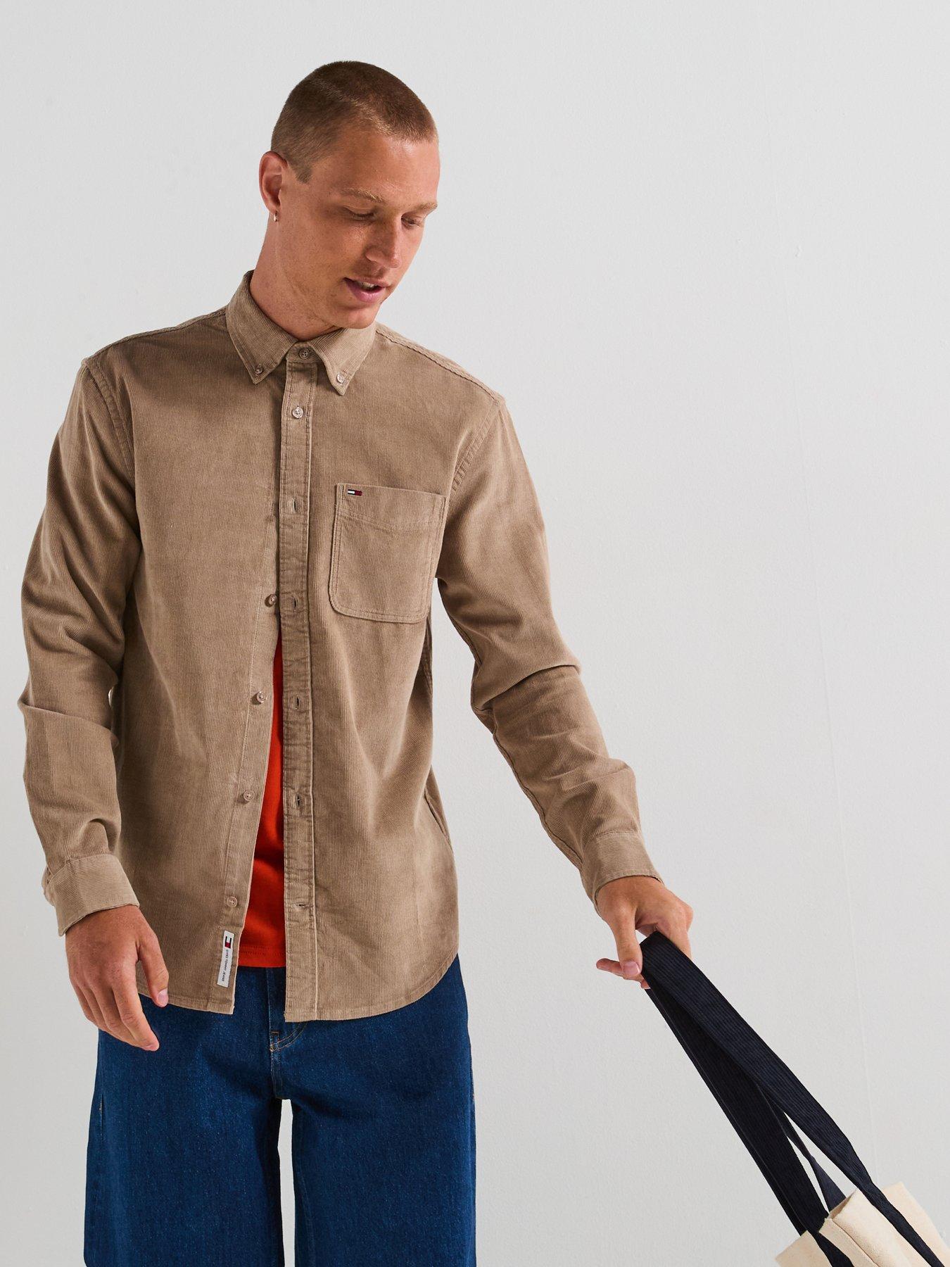 tommy-jeans-regular-cord-shirt-beige