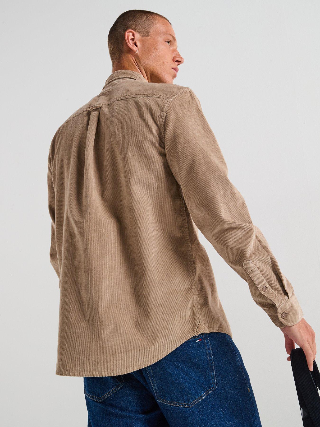 Image 2 of 6 of Tommy Jeans Regular Cord Shirt - Beige