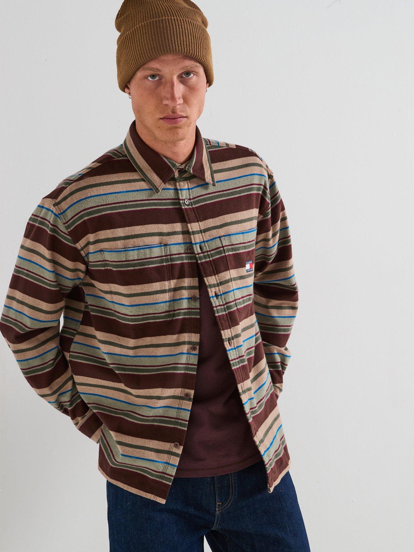 undefined Utility Flannel Overshirt - Brown