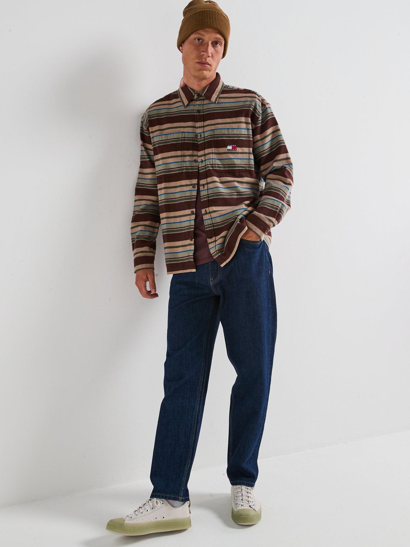 Image 3 of 6 of Tommy Jeans Utility Flannel Overshirt - Brown