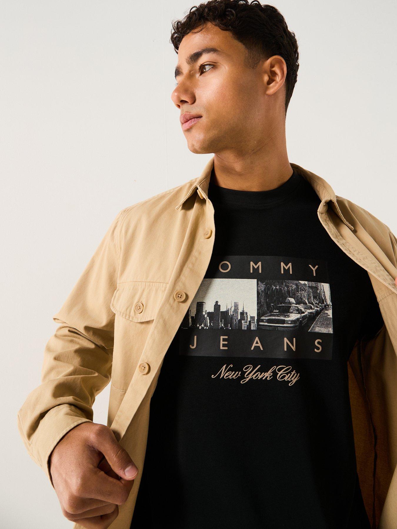  image of tommy-jeans-regular-photo-flag-t-shirt-black
